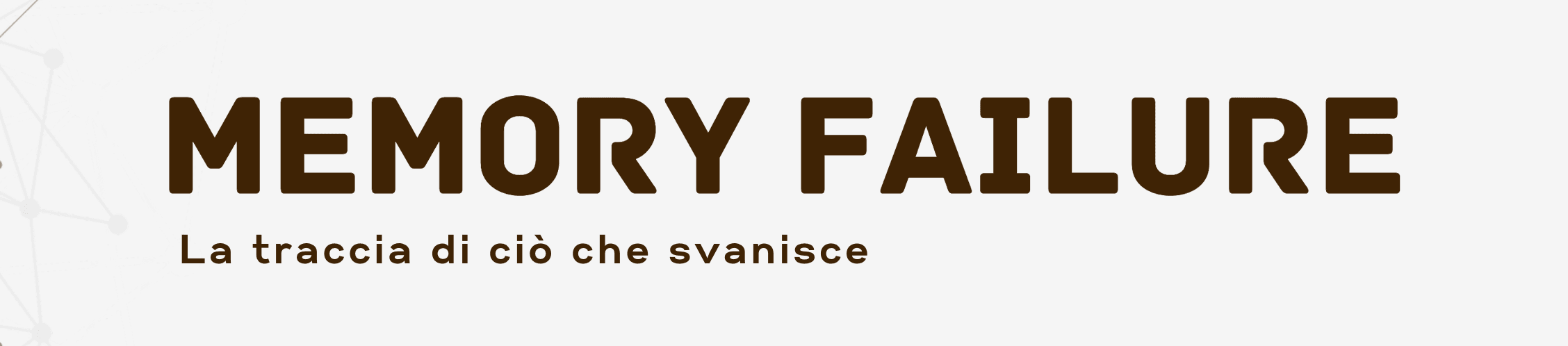 Memory Failure cover